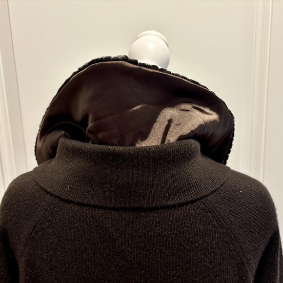 Vintage Y2K Neiman Marcus Cashmere Persian Lamb Fur Cardigan - Picture 8 of 9